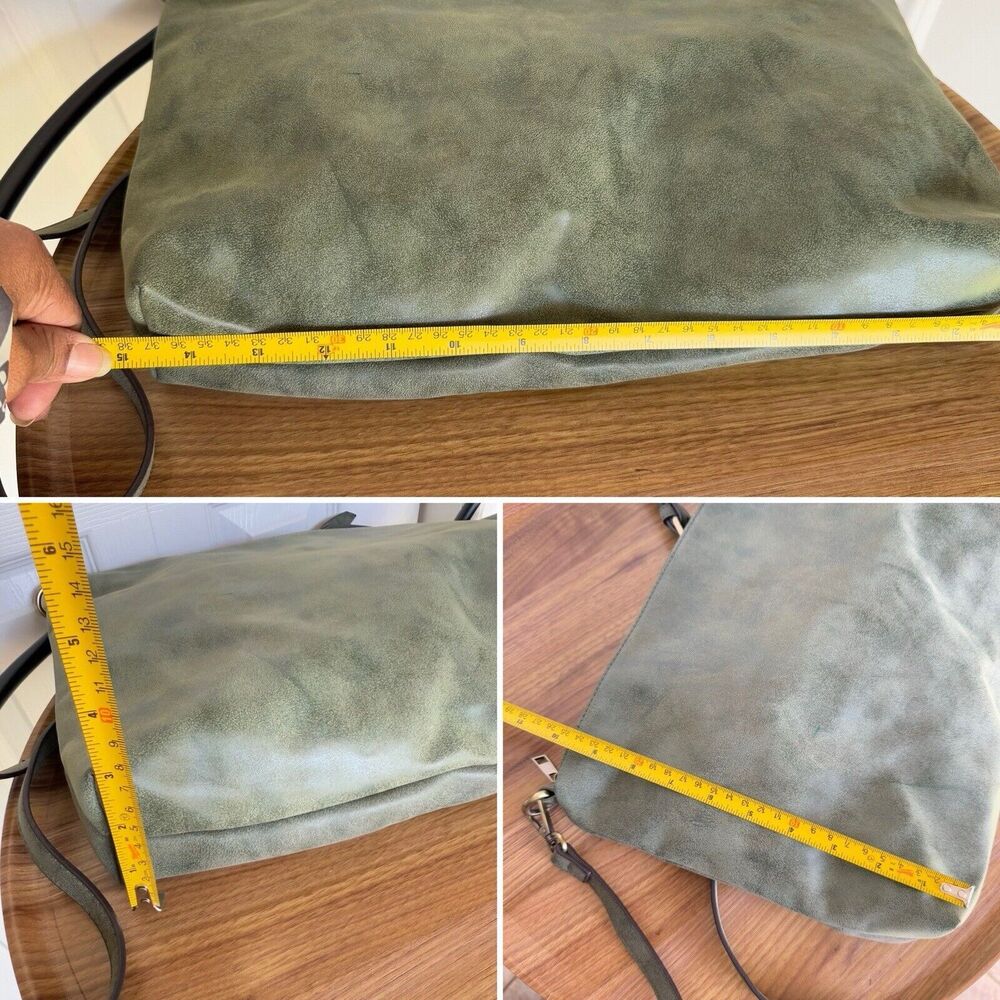 Joy Susan Synthetic Leather Green Shoulder Bag - Picture 10 of 16